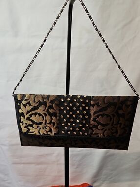 Sunbeams Vintsge Embroidered with Beads crystal Clutch Bag Purse Made in India